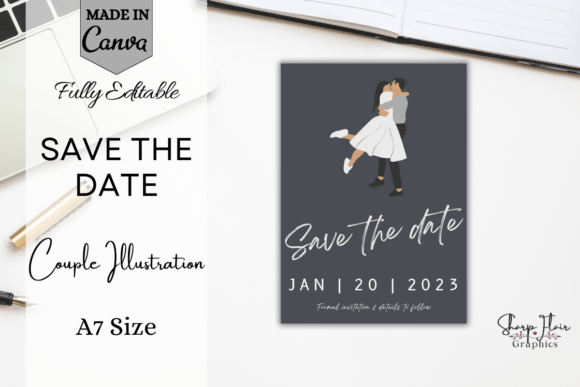 Download Save the Date | Couple Illustration - Save the date Collection