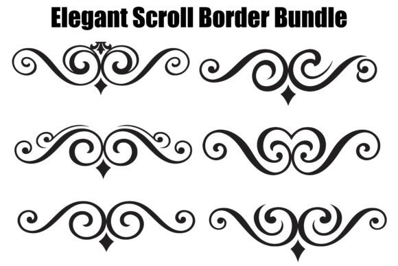 Download Elegant Scroll Border SVG Bundle - Scroll Collection
