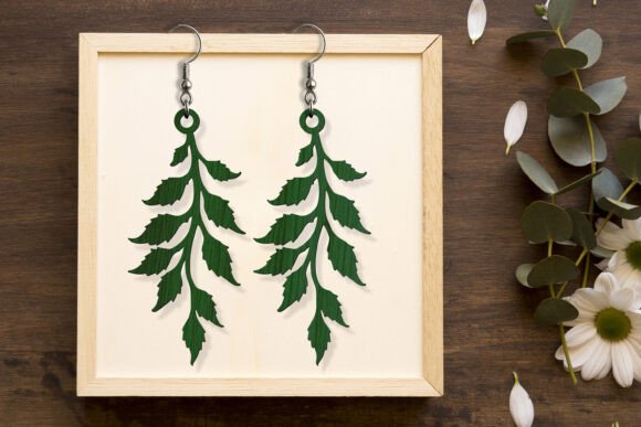 Download Laser Cut Flowers Leaves Earring SVG - Premium Resources